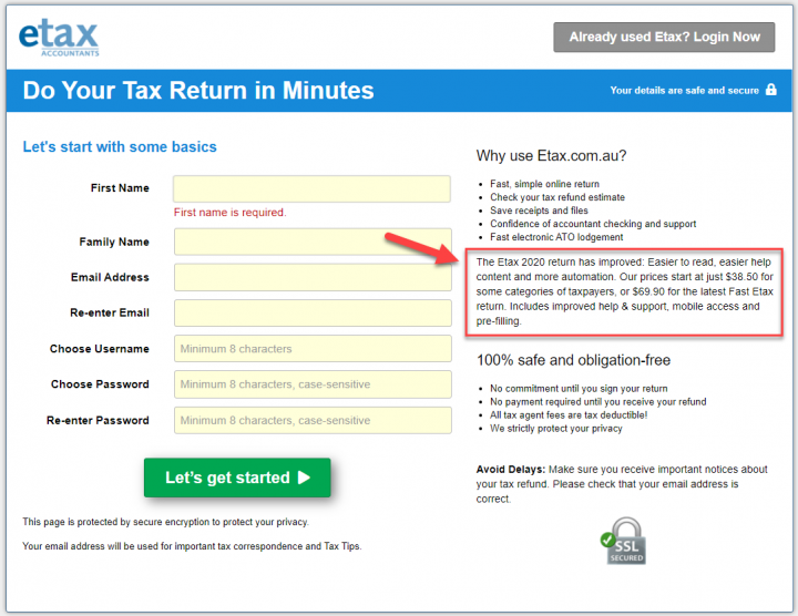 Etax Fees: How Much Does A Tax Return Cost At Etax.com.au?